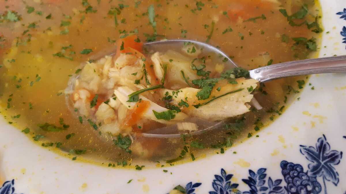 Легкий суп с грибами
