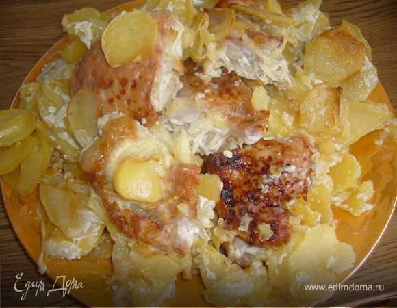 Картошка с мясом в микроволновке