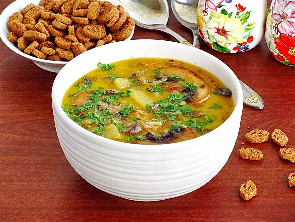 Рецепт приготовления супа с грибами