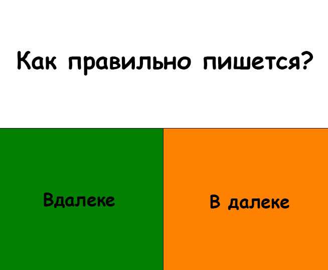 Как пишется в дали
