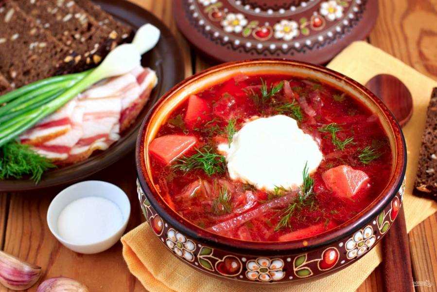 Приготовление заправки для борща