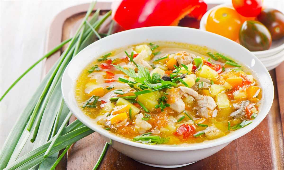 Вегетарианский вариант супа из куриного филе