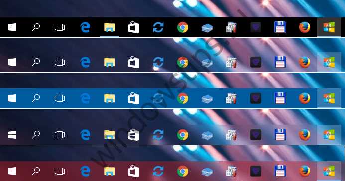 Как сделать прозрачную панель задач в Windows 10 Как сделать прозрачную панель