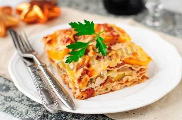 Вегетарианская лазанья с овощами и сыром