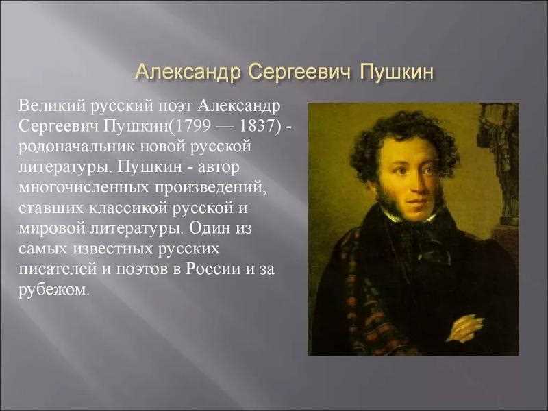 Международное признание Пушкина