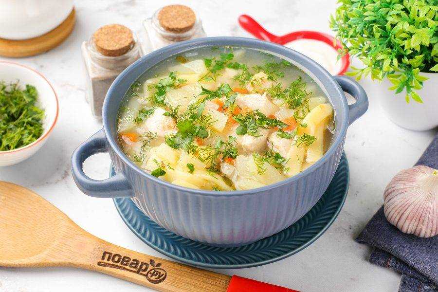 Грибной суп с картофелем и луком